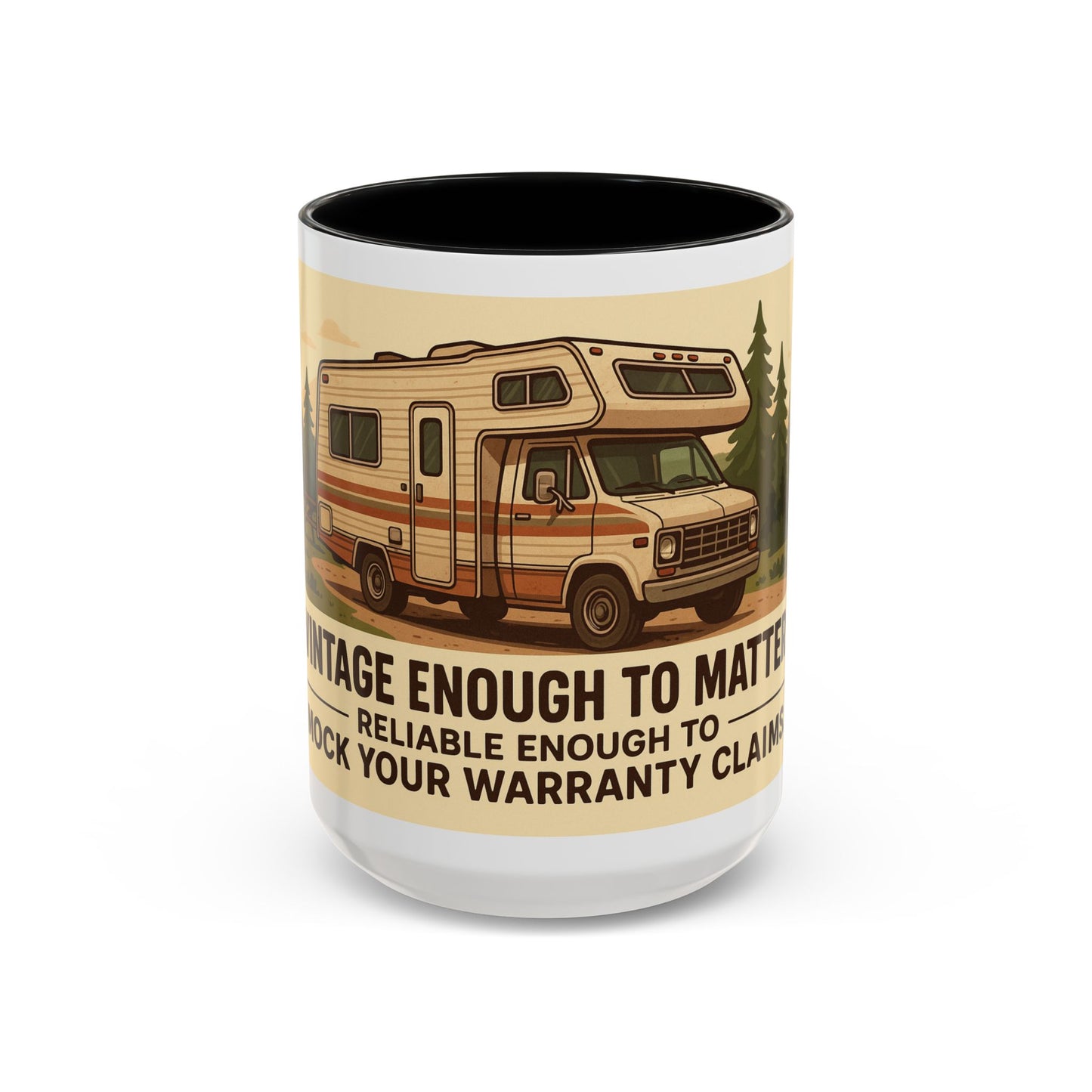 Vintage enough to matter. Reliable enough to mock your warranty claims – Retro RV Coffee Mug