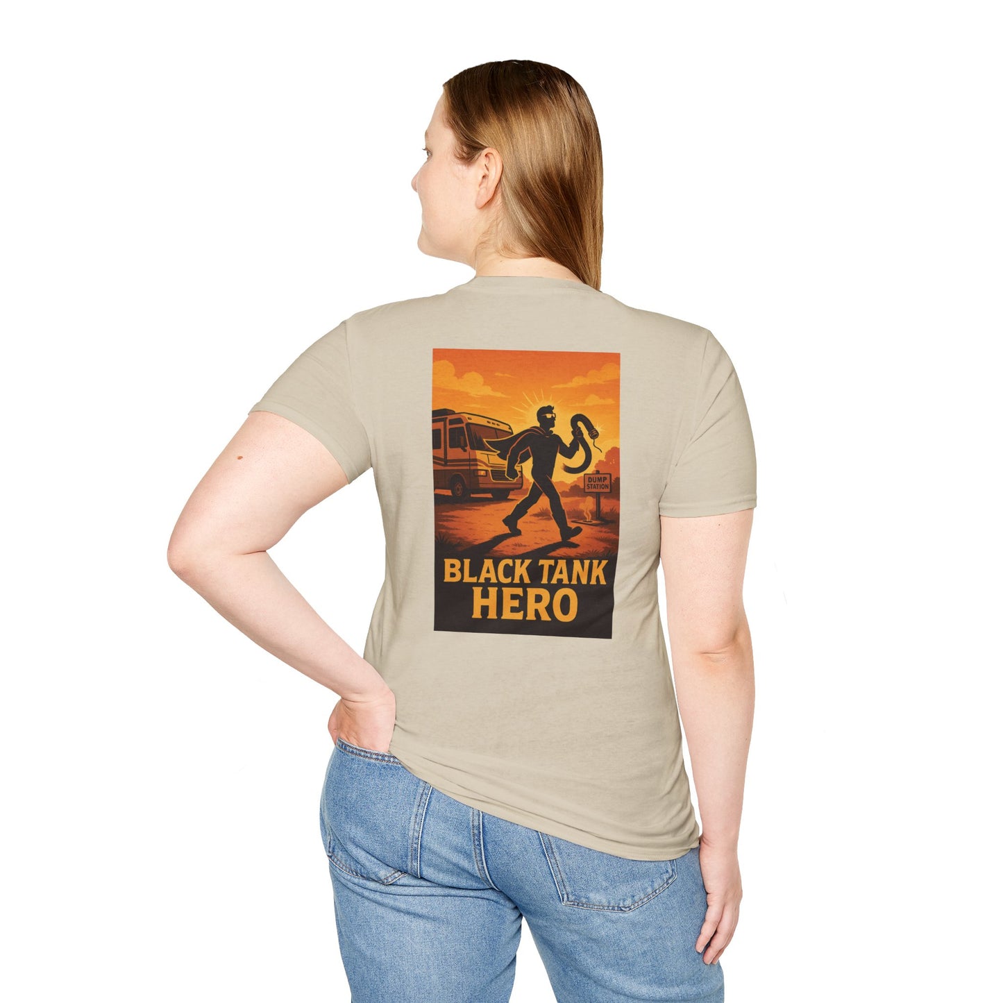 Black Tank Hero – RV Sanitation Legend Tee