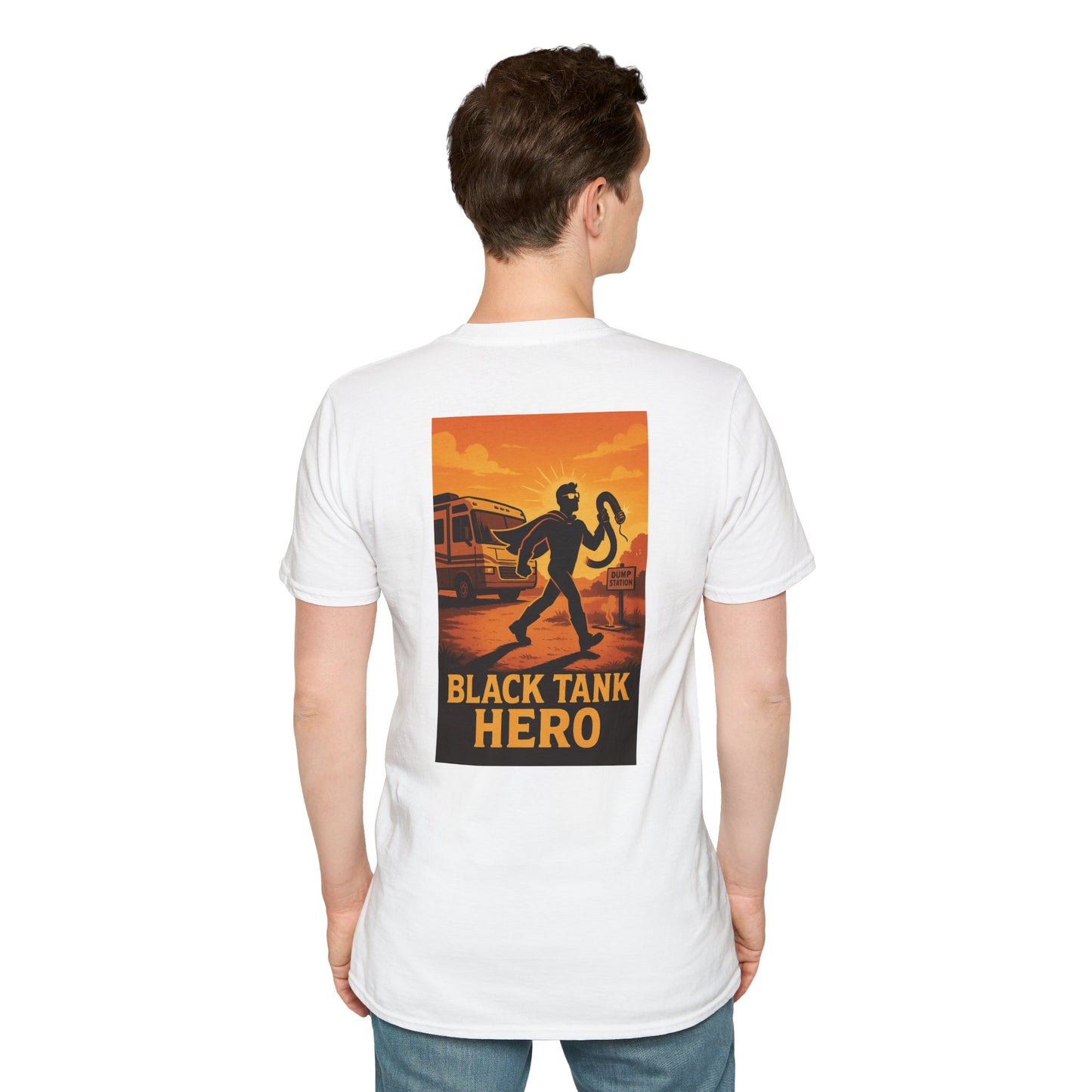 Black Tank Hero – RV Sanitation Legend Tee