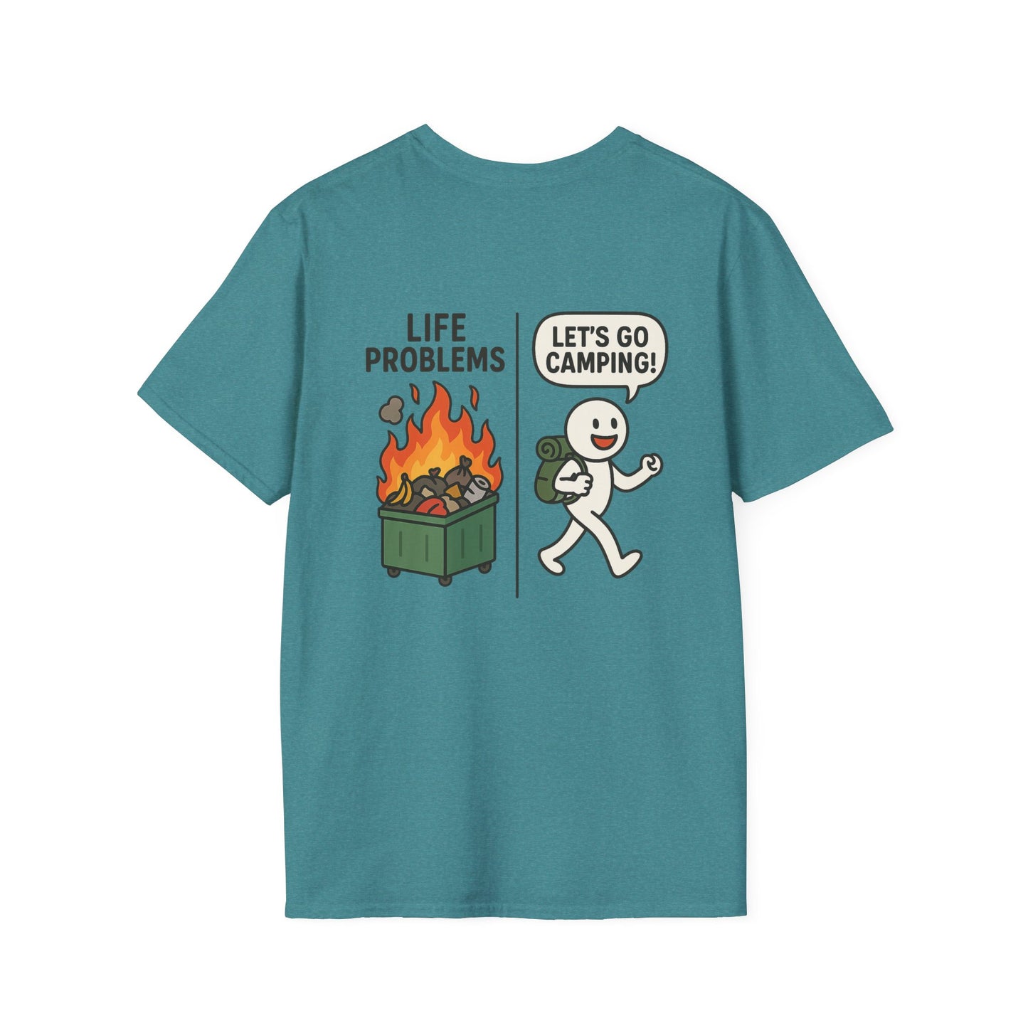 Let's Go Camping – Dumpster Fire Therapy Tee
