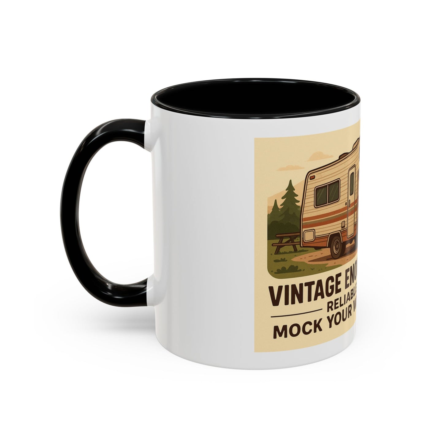 Vintage enough to matter. Reliable enough to mock your warranty claims – Retro RV Coffee Mug