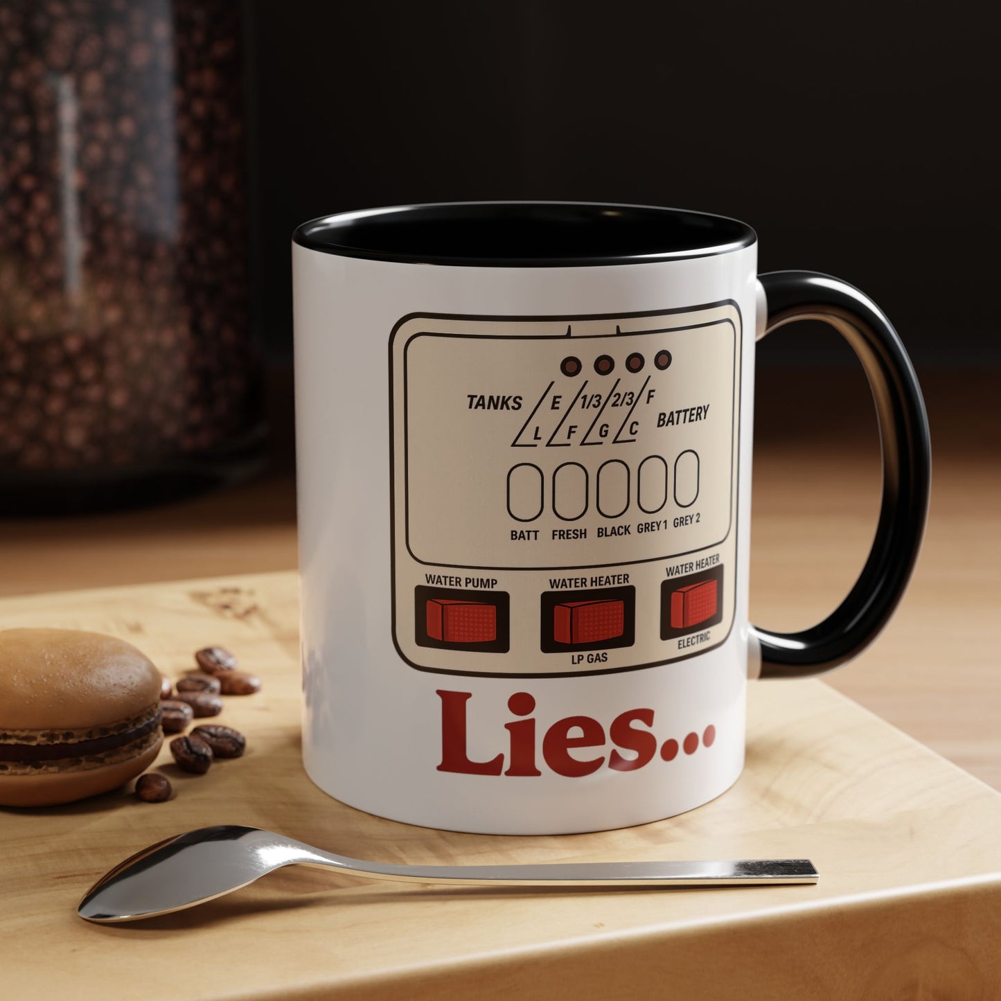 RV Control Panel "Lies..." Coffee Mug