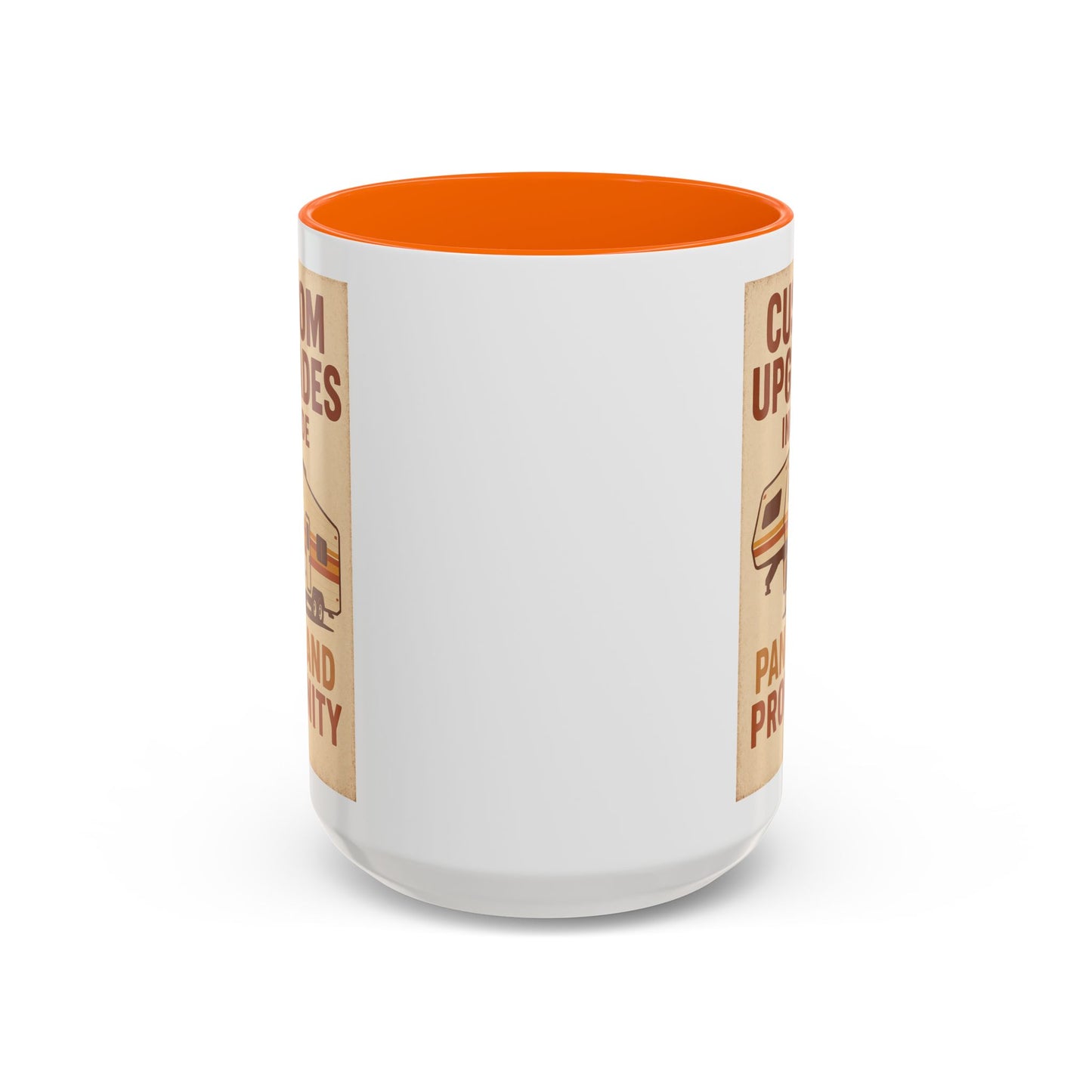 Custom Upgrades Include Panic and Profanity Mug – Funny Fifth Wheel Trailer Gift for RVers and DIY Daredevils