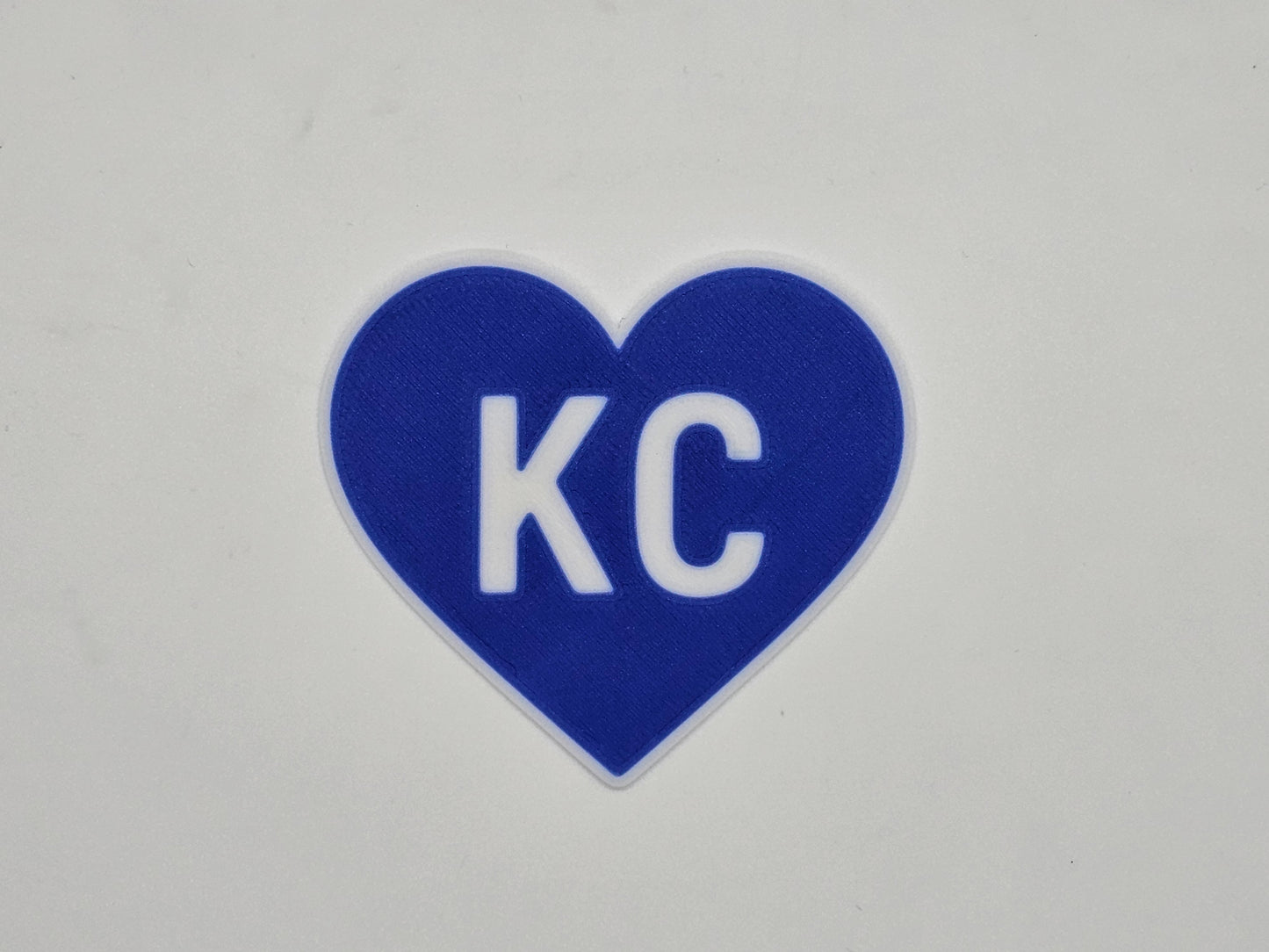 Blue and white KC heart Kansas City magnet