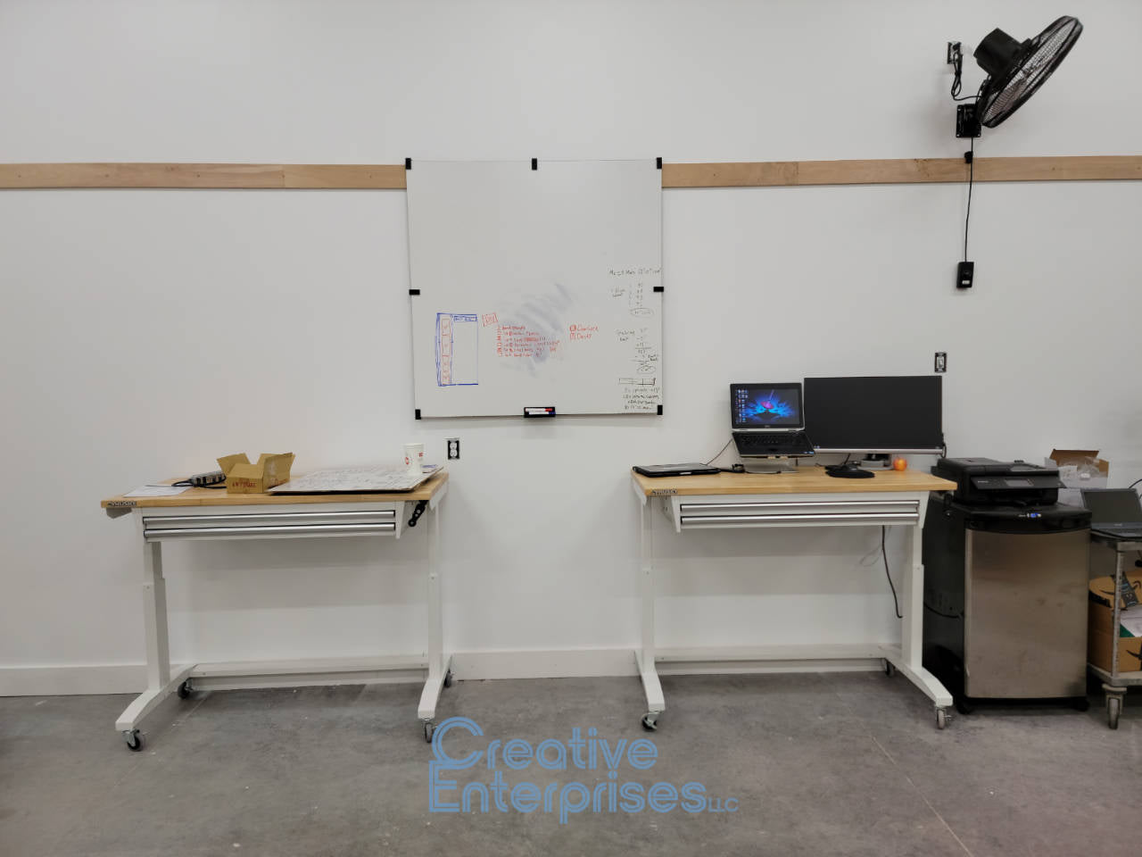 French Cleat Whiteboard Mounts with Marker Holder