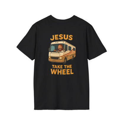 Jesus Take The Wheel – Divine Navigation System Tee