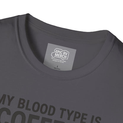 My Blood Type is Coffee+ RV Tee
