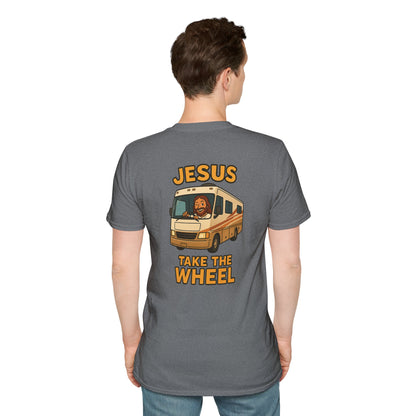 Jesus Take The Wheel – Divine Navigation System Tee