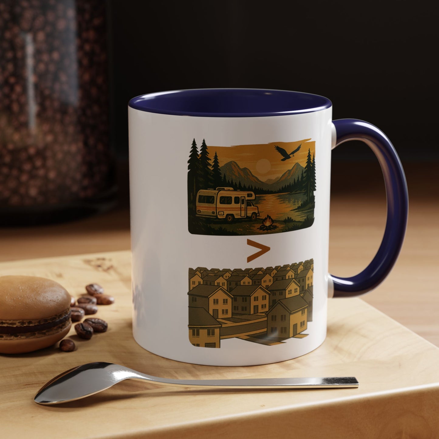 RV Life vs Suburban Life Coffee Mug
