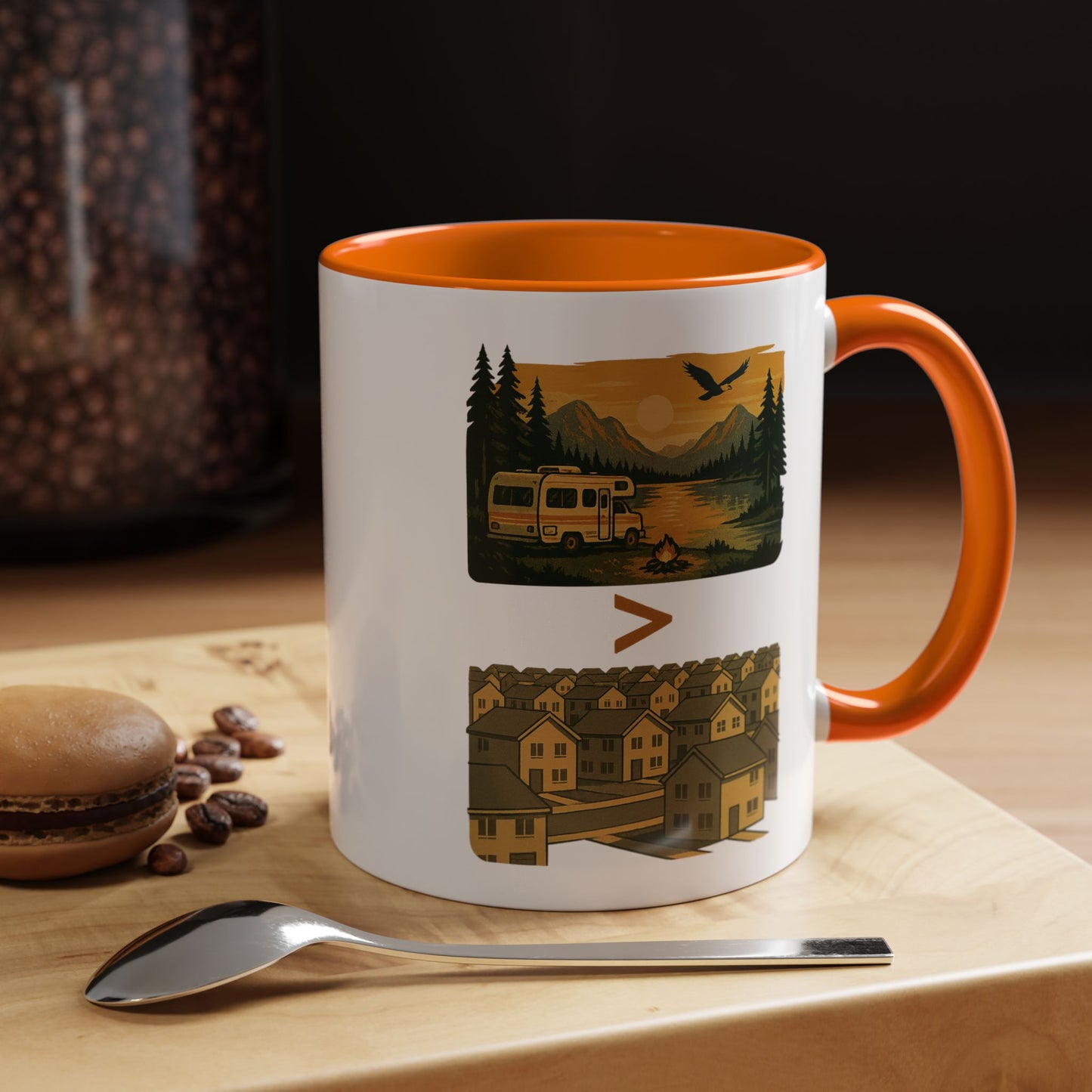 RV Life vs Suburban Life Coffee Mug