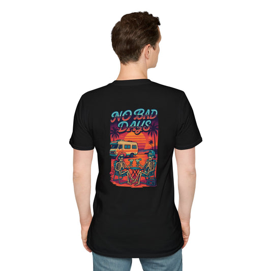 No Bad Days – Skeleton Sunset Motorhome Camp Tee