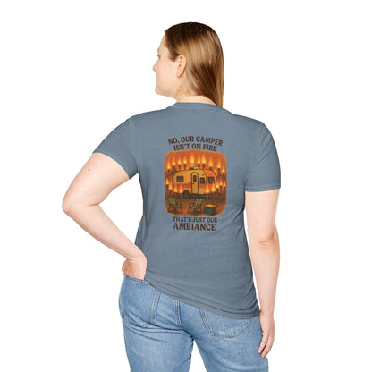 No, Our Camper Isn’t on Fire – Tiki Torch Ambiance RV T-Shirt