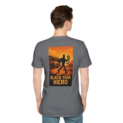 Black Tank Hero – RV Sanitation Legend Tee