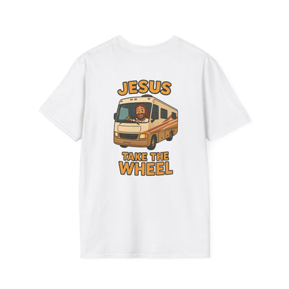 Jesus Take The Wheel – Divine Navigation System Tee