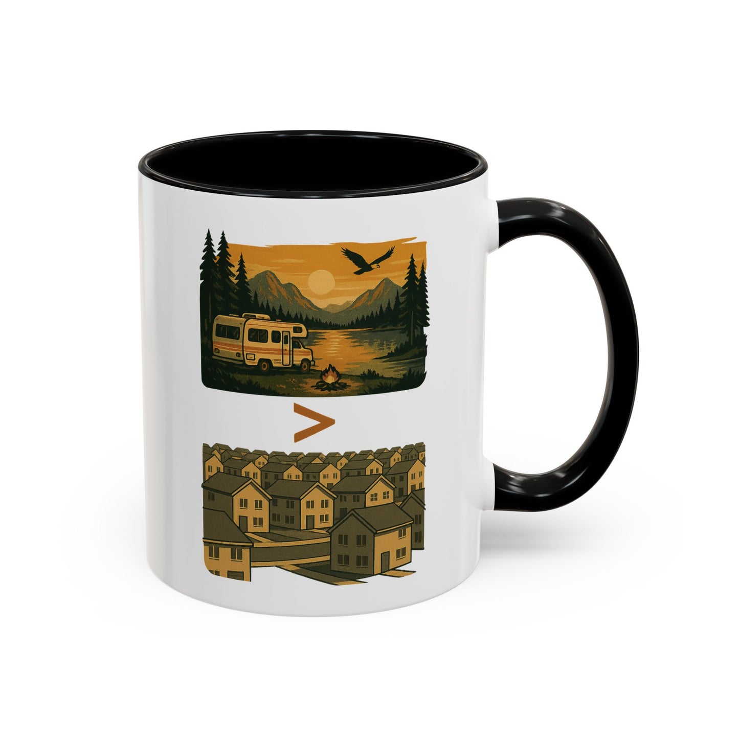 RV Life vs Suburban Life Coffee Mug