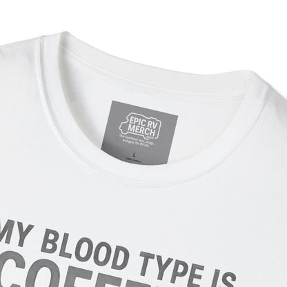My Blood Type is Coffee+ RV Tee