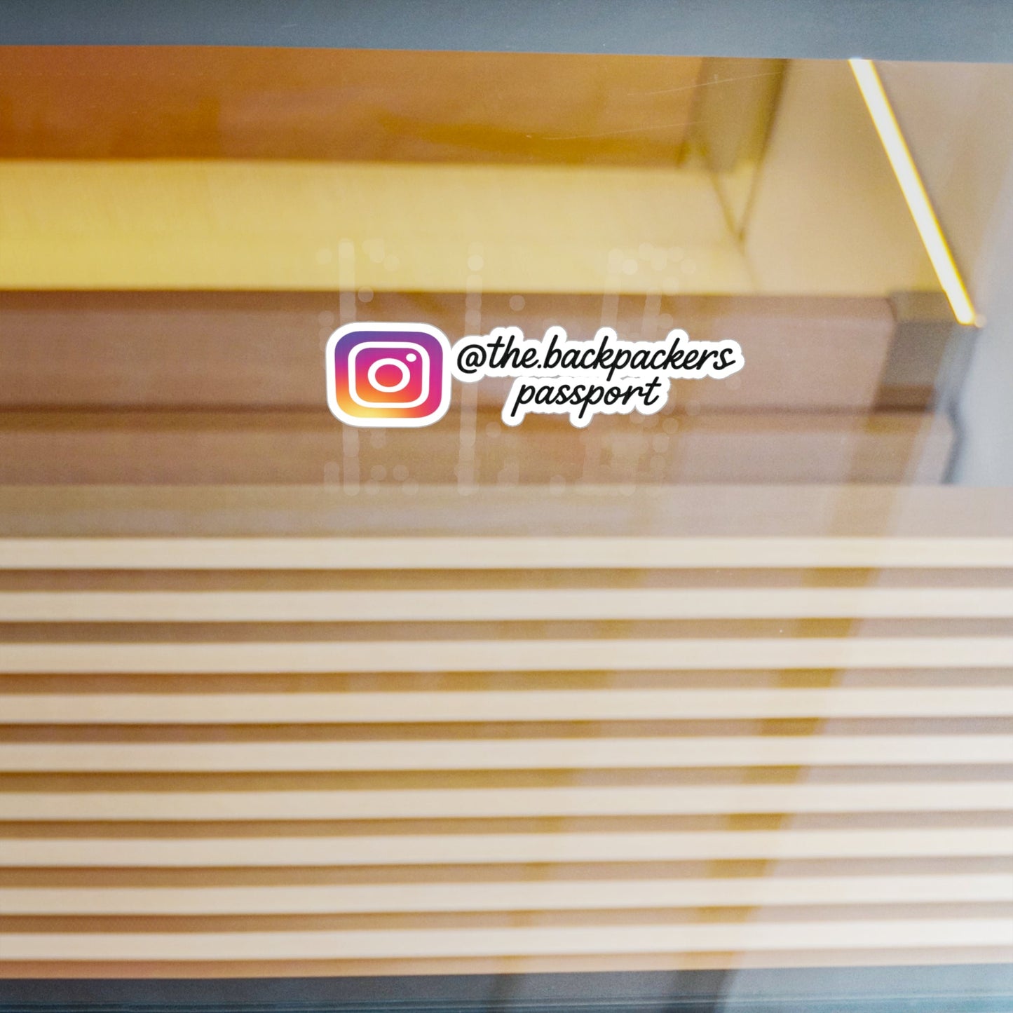 The Backpacker’s Passport – Instagram Handle Vinyl Sticker