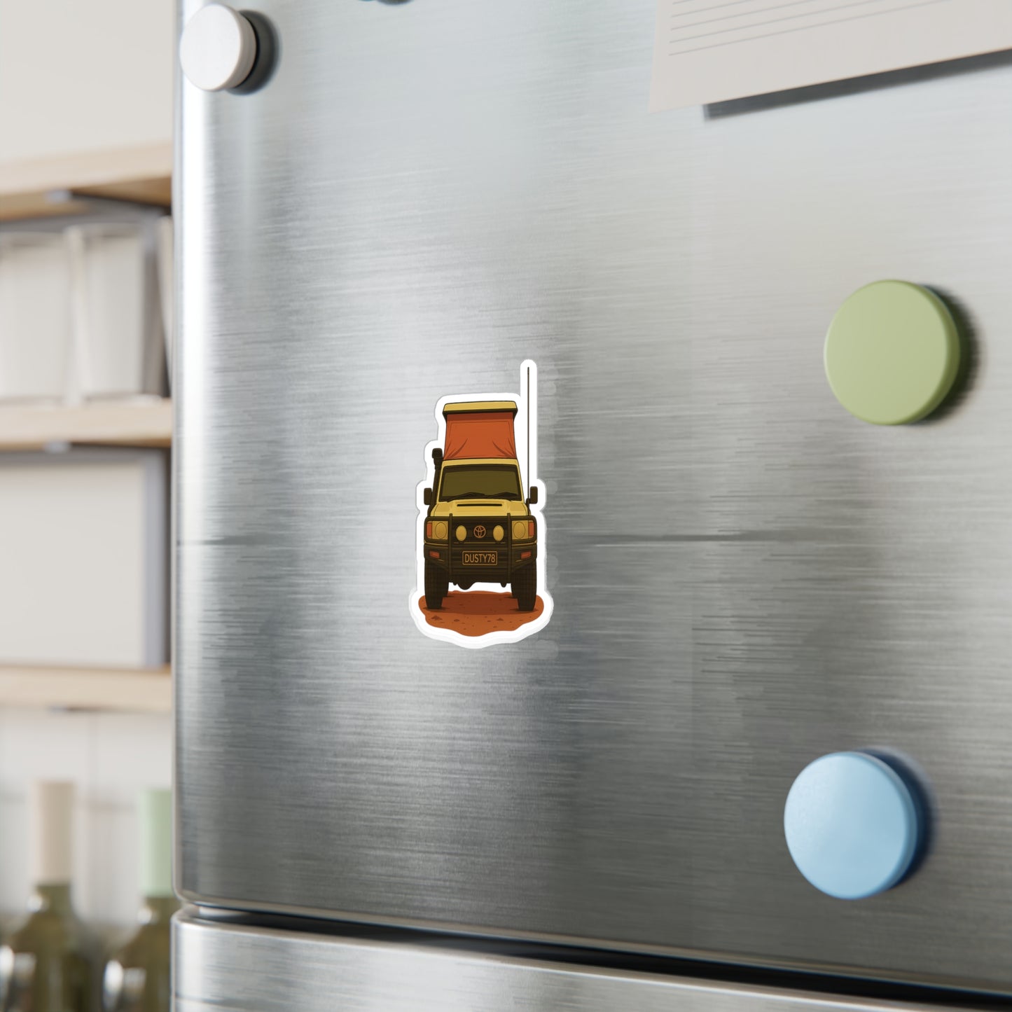 The Backpacker’s Passport “Dusty78” Front View Troopy Adventure Rig Sticker