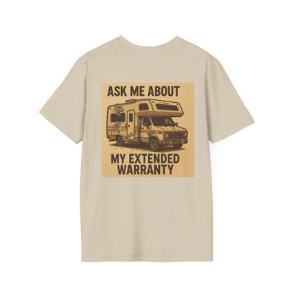 Ask Me About My Extended Warranty | Duct-Tape Certified RV Life T-Shirt