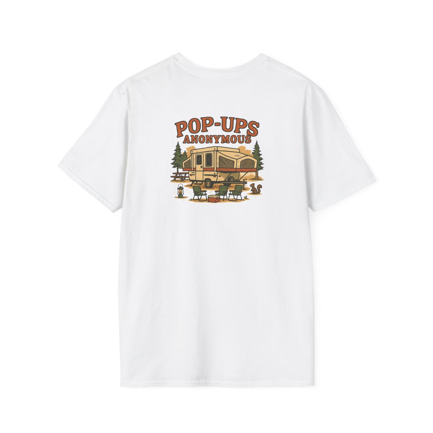 Pop-Ups Anonymous – RV Camper Humor Tee