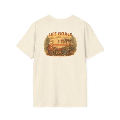 Life Goals – Cozy RV Morning Tee for Campers Who Get It - RV T-Shirt