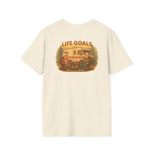 Life Goals – Cozy RV Morning Tee for Campers Who Get It - RV T-Shirt
