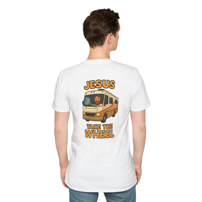 Jesus Take The Wheel – Divine Navigation System Tee