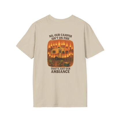 No, Our Camper Isn’t on Fire – Tiki Torch Ambiance RV T-Shirt