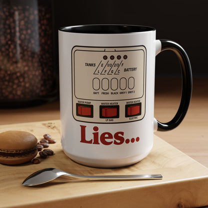 RV Control Panel "Lies..." Coffee Mug