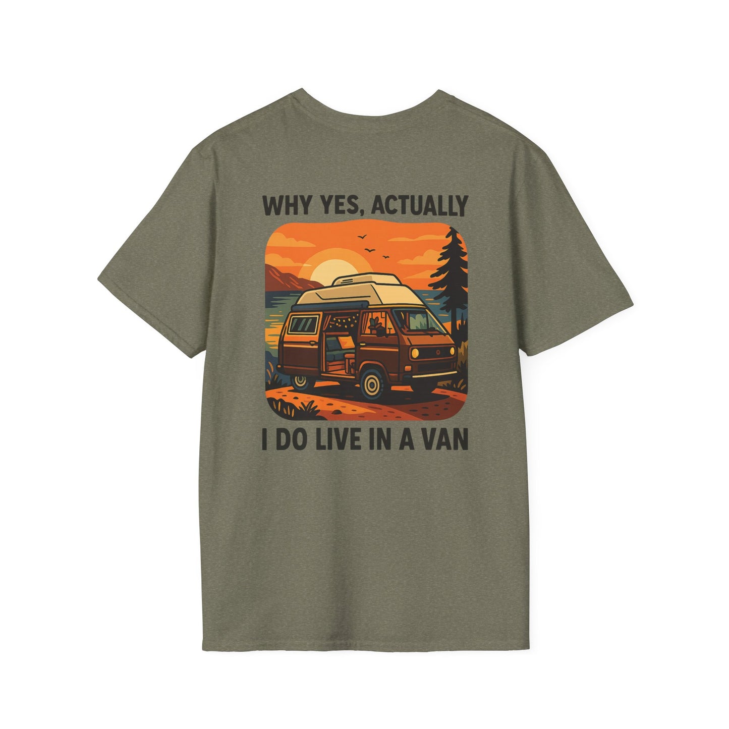 Why Yes, Actually I Do Live in a Van Tee - VW Westfalia Edition