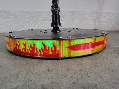Custom Mic Stand with Light-Up Base – Chain Link or Tubular Upright