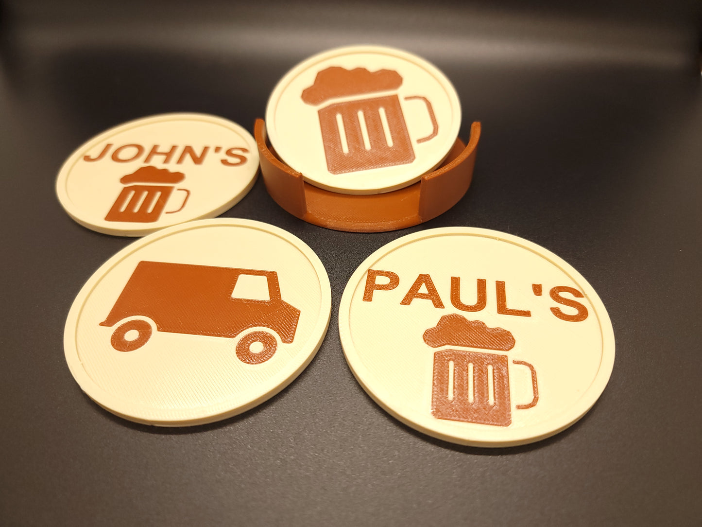 Custom Logo Coaster Pack – Because Flat Coasters Are Useless