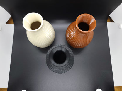 Classic 6" Ribbed Vase – Timeless Design, Custom Finish