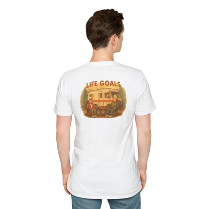 Life Goals – Cozy RV Morning Tee for Campers Who Get It - RV T-Shirt