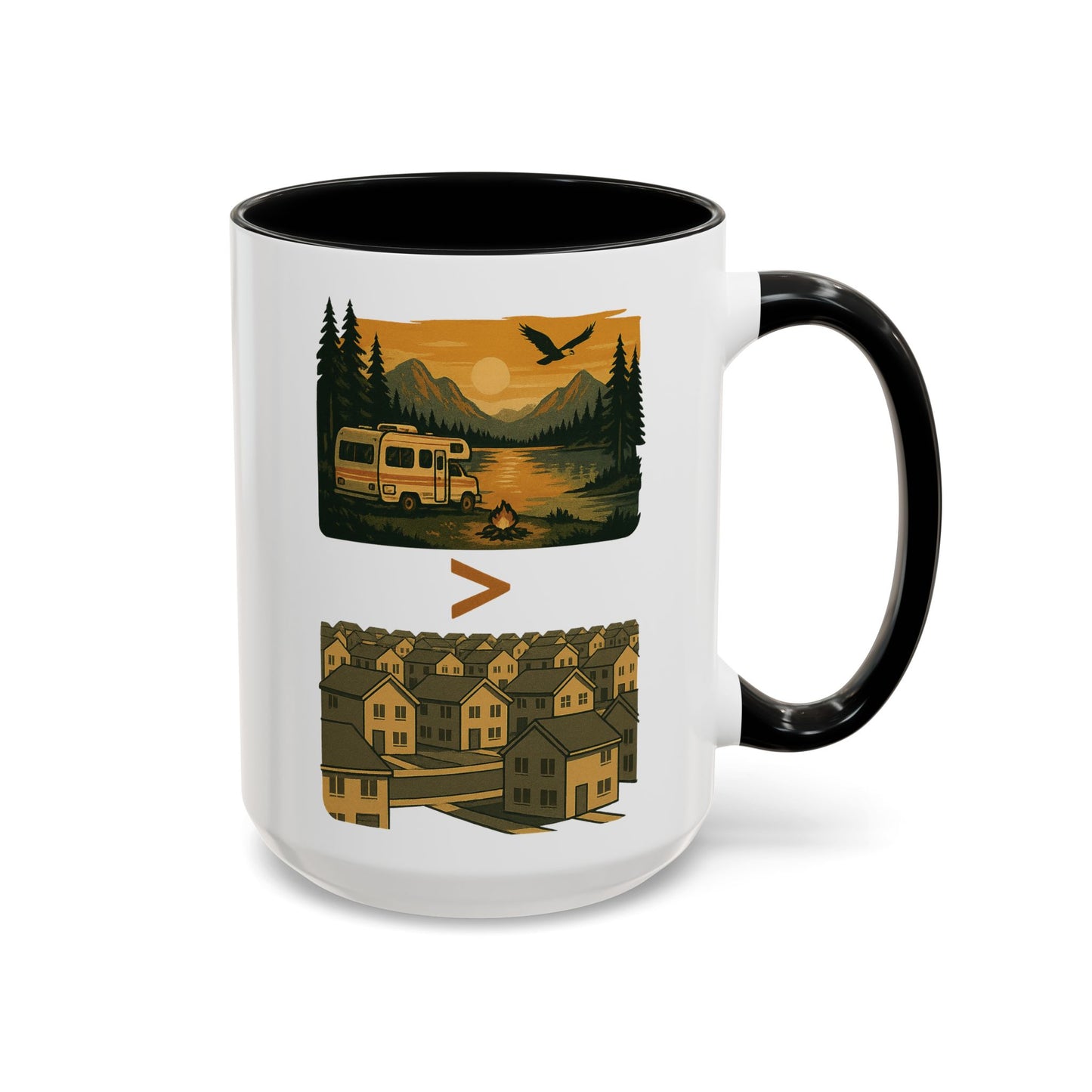 RV Life vs Suburban Life Coffee Mug