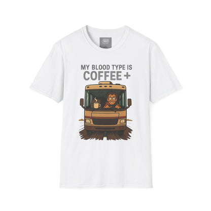 My Blood Type is Coffee+ RV Tee