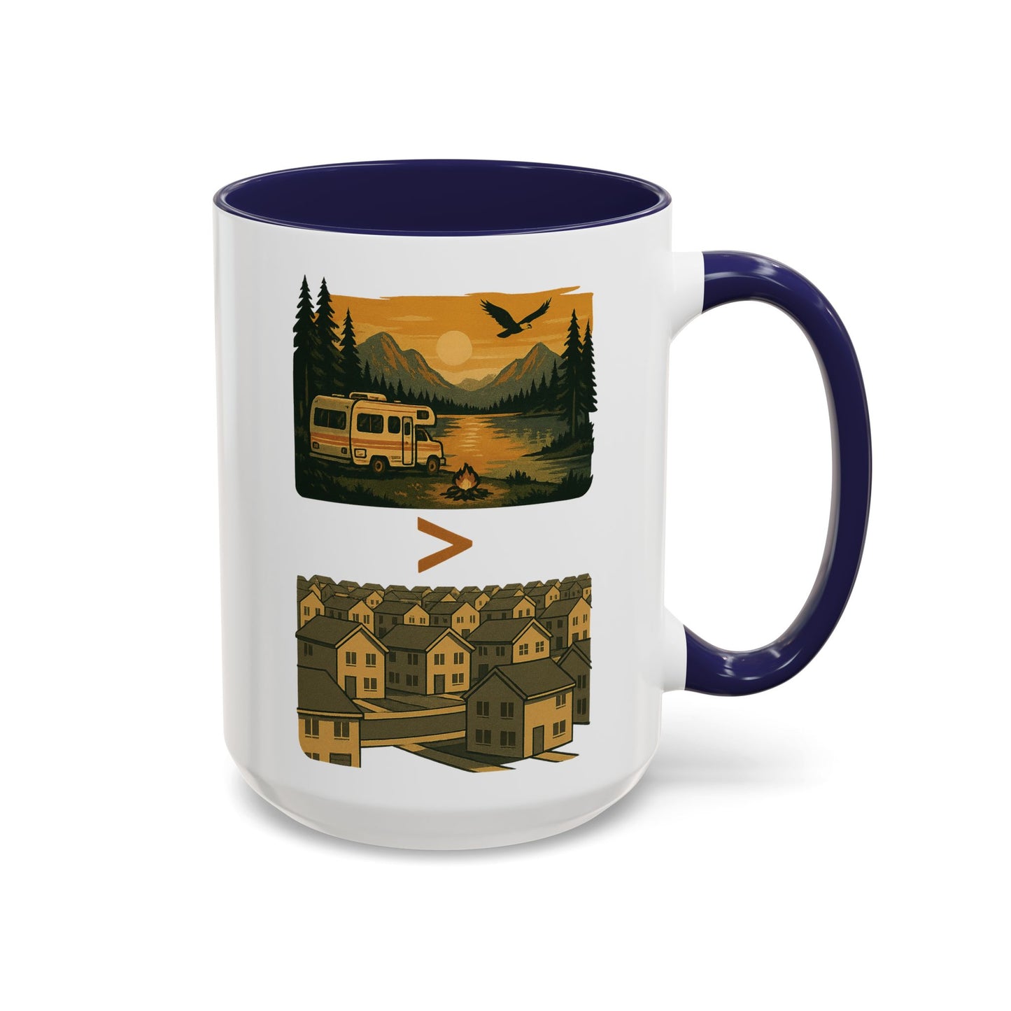 RV Life vs Suburban Life Coffee Mug