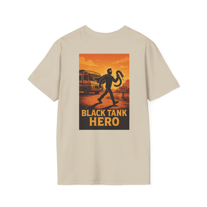 Black Tank Hero – RV Sanitation Legend Tee