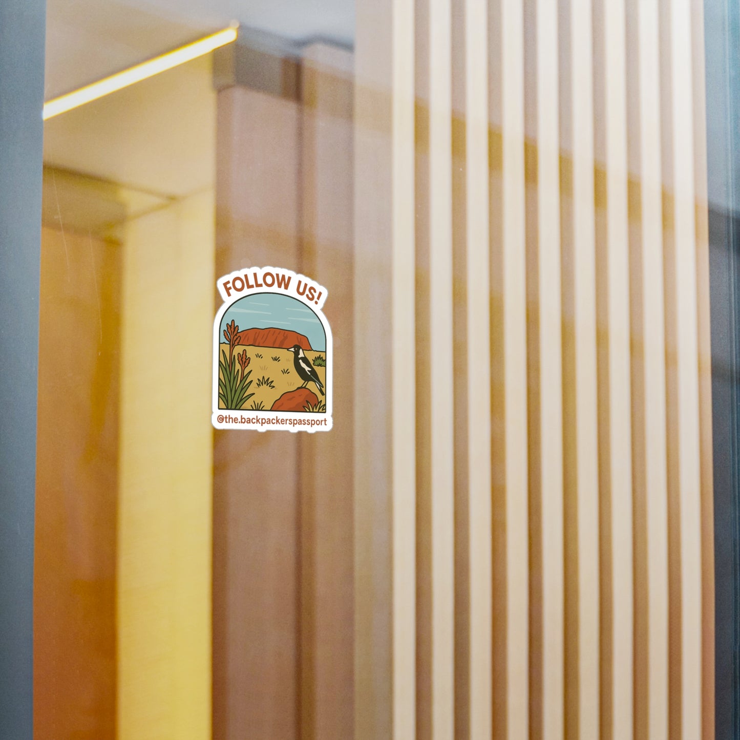 The Backpacker’s Passport “Follow Us!” Vinyl Sticker