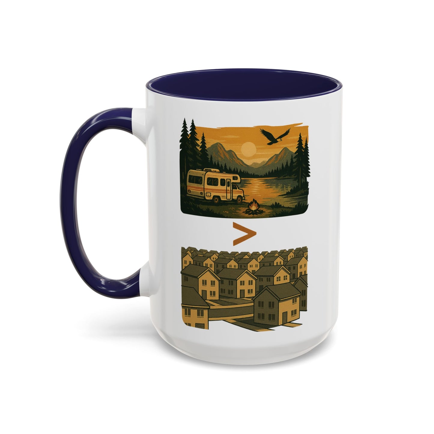 RV Life vs Suburban Life Coffee Mug