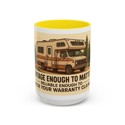 Vintage enough to matter. Reliable enough to mock your warranty claims – Retro RV Coffee Mug