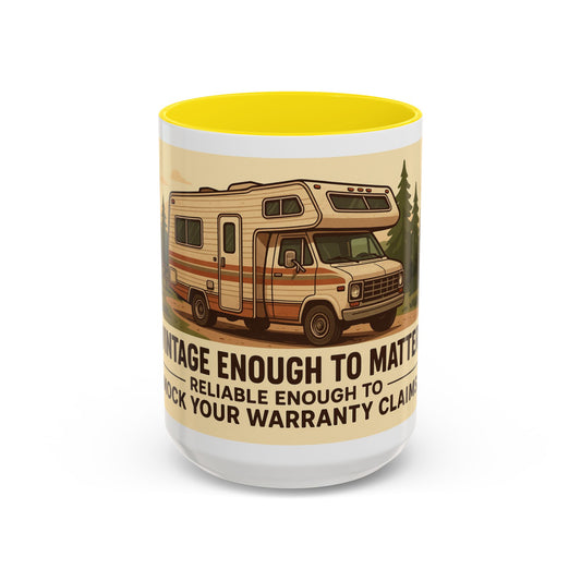 Vintage enough to matter. Reliable enough to mock your warranty claims – Retro RV Coffee Mug