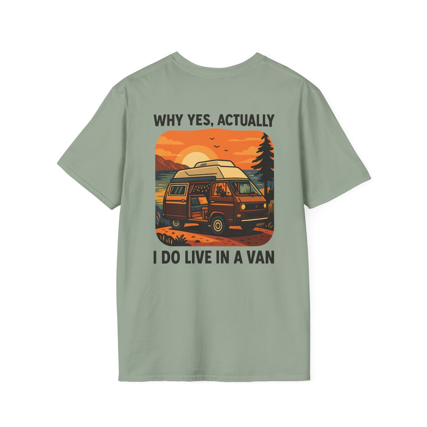 Why Yes, Actually I Do Live in a Van Tee - VW Westfalia Edition