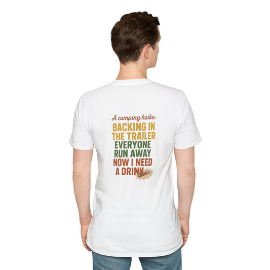 Camping Haiku – “Backing in the Trailer” RV T-Shirt