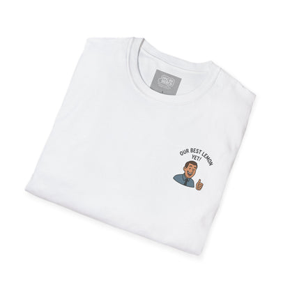 Funny RV Warranty T-Shirt – “Our Best Lemon Yet!” Satirical Camping Tee for RV Owners