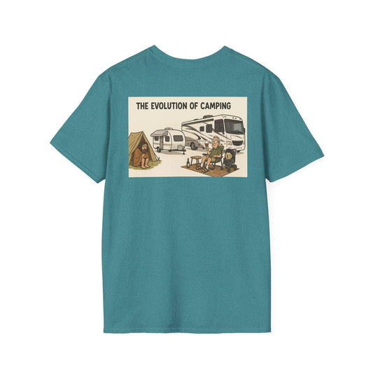 The Evolution of Camping – From Caveman to Glamper Tee