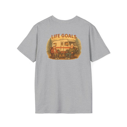 Life Goals – Cozy RV Morning Tee for Campers Who Get It - RV T-Shirt