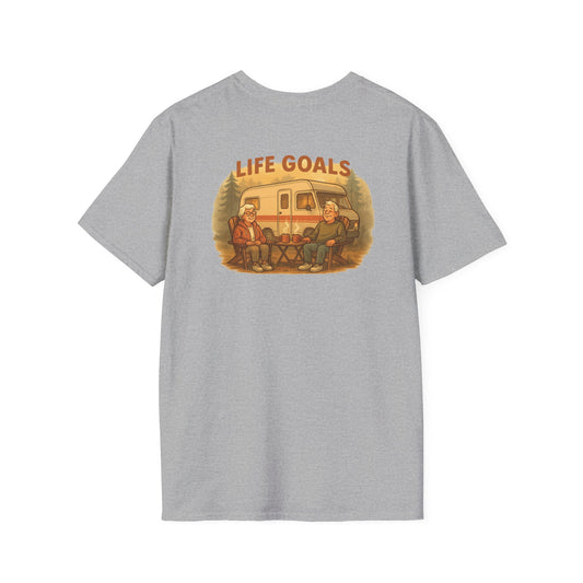 Life Goals – Cozy RV Morning Tee for Campers Who Get It - RV T-Shirt