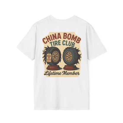 China Bomb Tire Club – Lifetime Member RV T-Shirt