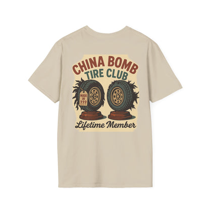 China Bomb Tire Club – Lifetime Member RV T-Shirt